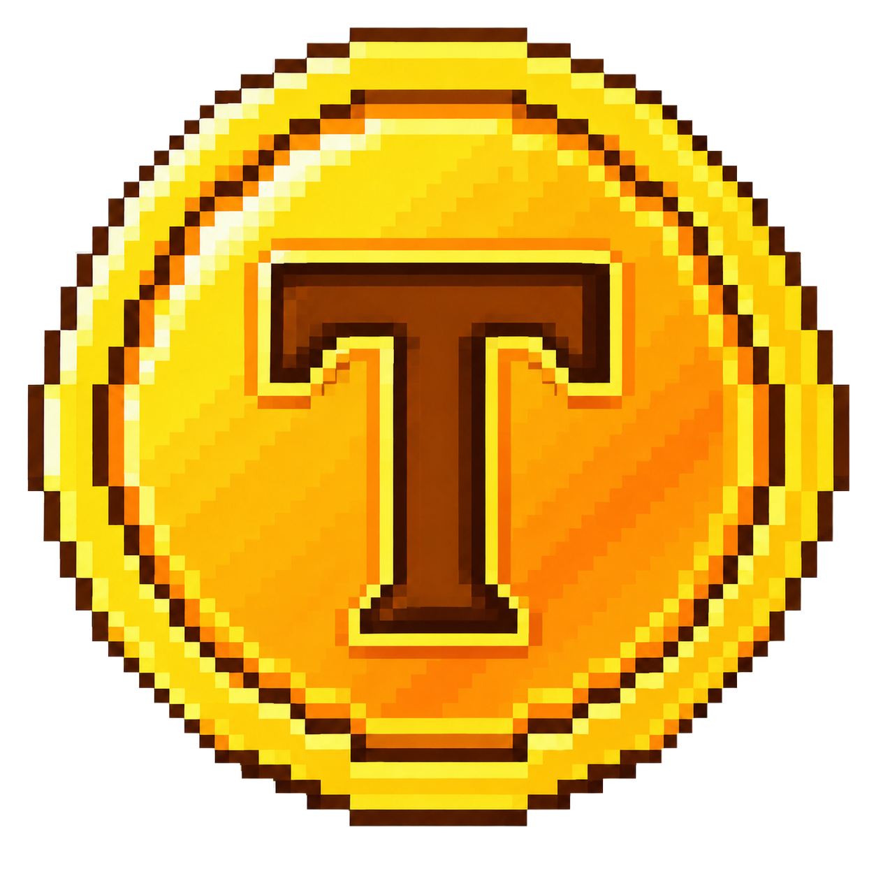Gold Bear coin face marked T